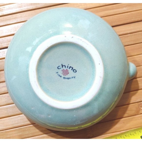 Vintage Mint Green Teapot Asian Japanese Chinese Archaic Calligraphy Writing - Picture 5 of 12